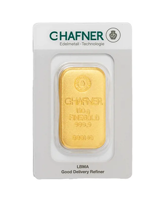 C.Hafner 100g Minted Gold Bar
